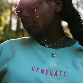 Mint Embroidered Sweatshirt