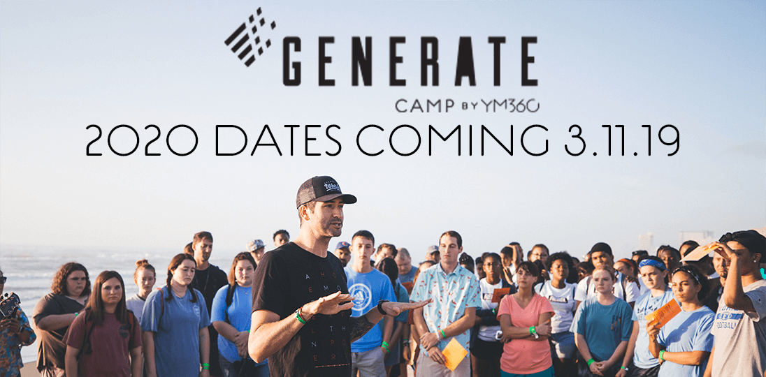 GENERATE 2020 Dates Coming 3.11.19